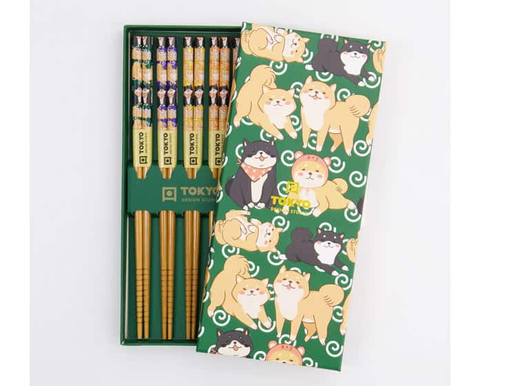Tokyo Design Studio Chopstick Gavesæt Shiba 5 Par - Spisepinde
