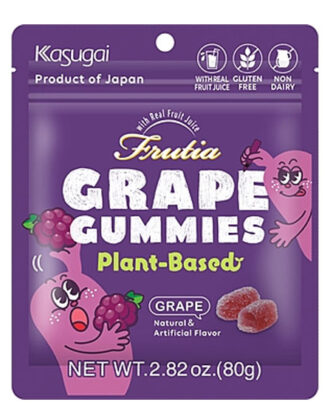 Kasugai Frutia Grape Gummy Plantebaseret vindrue vingummi 80 g.
