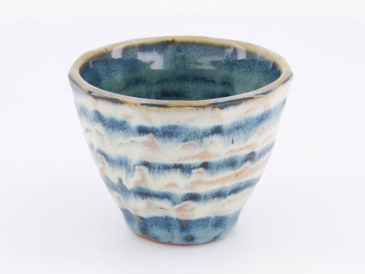 Craft Cup Green Beige Stripe 9.5x7.5cm 250 ml. - Sushiudstyr