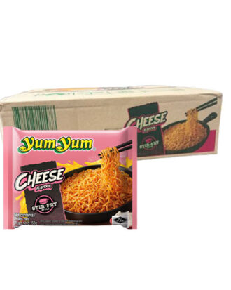 Yum Yum Instant Noodles Cheese Flavour Stir Fry 60 g. 1 kasse (30 stk)