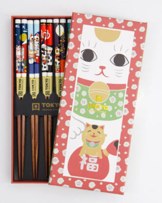 Lucky Cats Spisepinde Gavesæt 5 par