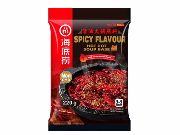Haidilao Hot Pot Soup Base Spicy 220 g. - Suppe og baser