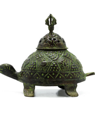 Tibetansk Røgelsesholder Skildpadde i Messing