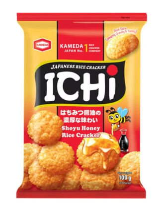Kameda Ichi Riskiks Shoyu med Honning 100 g.