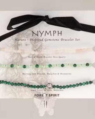 Nymph Spirit Armbåndssæt med Ædelsten – Skovens Ånd