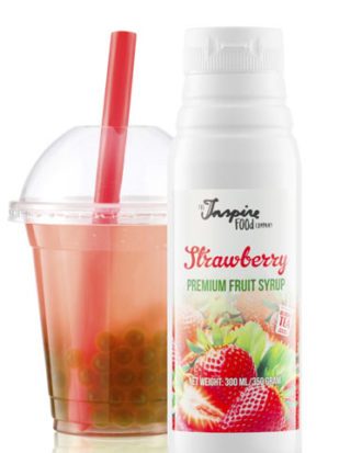 Frugtsirup til Bubble Tea med jordbær smag 300 ml.