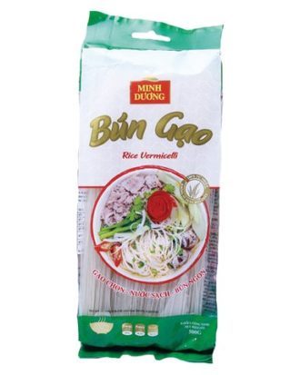 Minh Duong runde tykke risnudler (vietnamesisk bun) 1,4 mm. 500g.