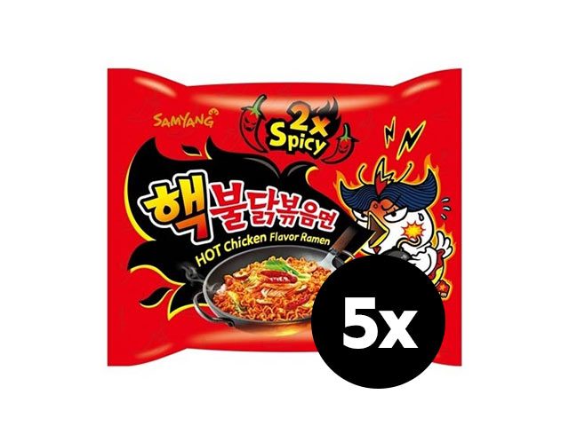 Samyang Hot Ramen Noodles 5-pak.