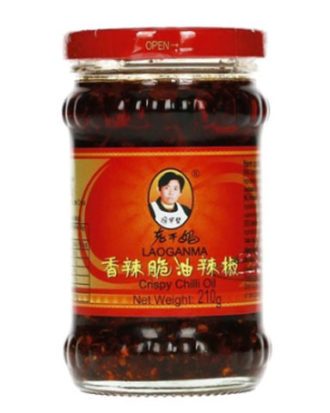 Lao Gan Ma chili olie (crispy chili) 210 g.