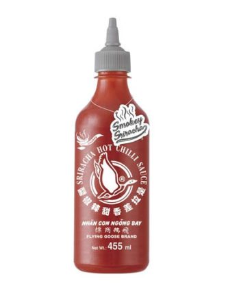 Sriracha chili sauce smokey 455 ml.